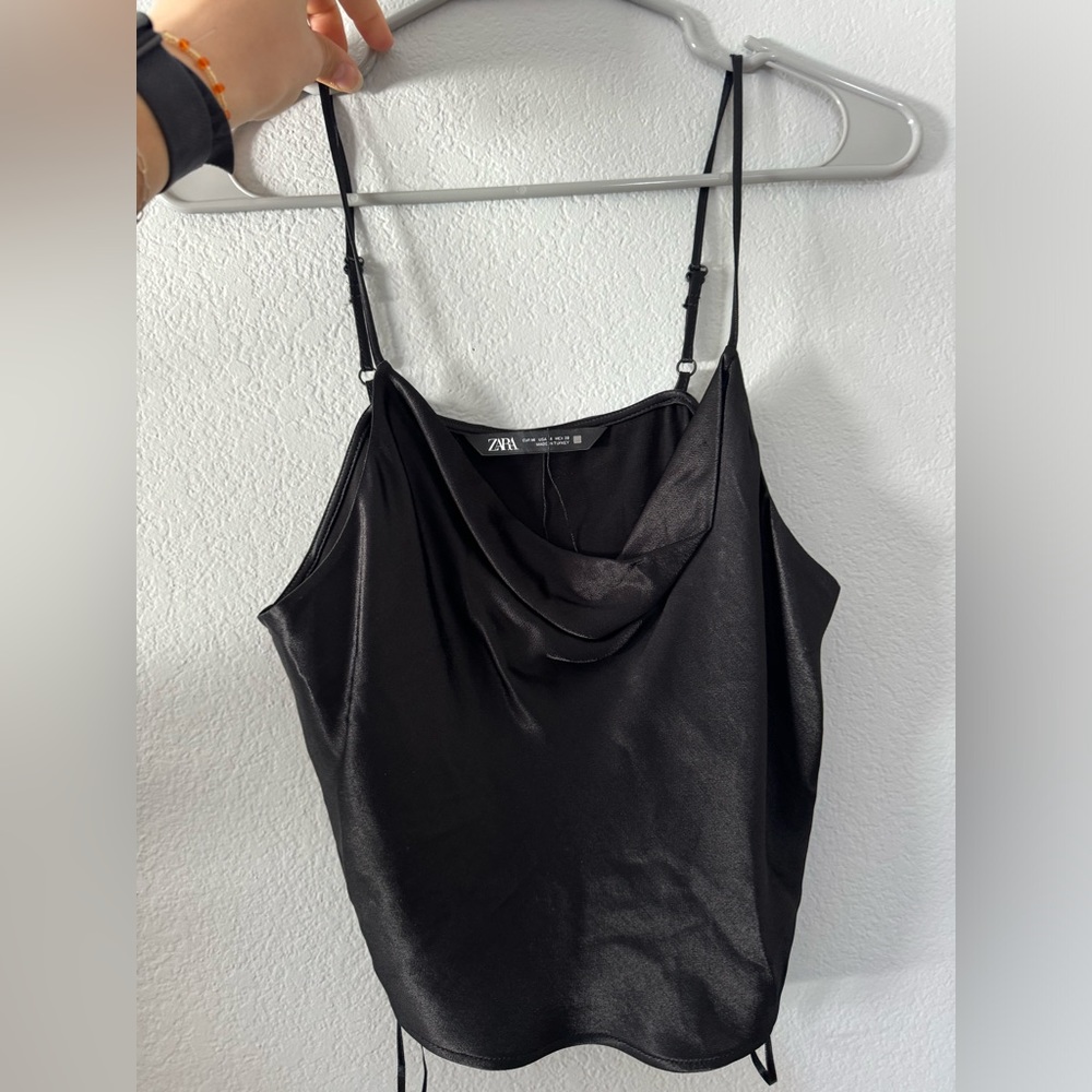ZARA COWL NECK CROP TOP